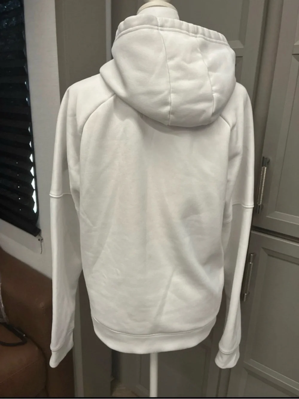 adidas Men’s White Pullover Hoodie with Gray Logo
